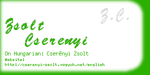 zsolt cserenyi business card